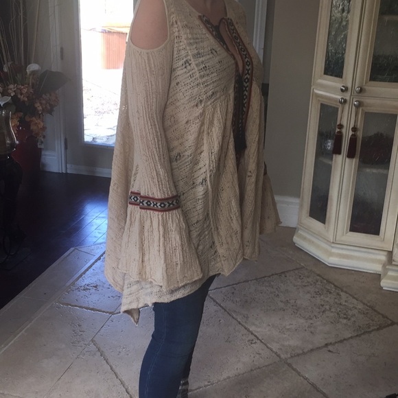 BRAND NEW Free people shirt tan medium with tags - Picture 2 of 6